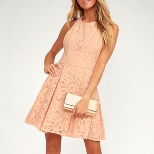 Lulu’s pink lace dress